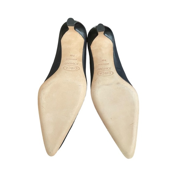 Circa Joan & David Navy Leather Kitten-Heel Loafers – Size 7.5M - Picture 8 of 8